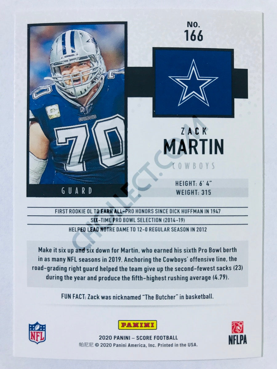 Zack Martin - Dallas Cowboys 2020 Panini Score #166