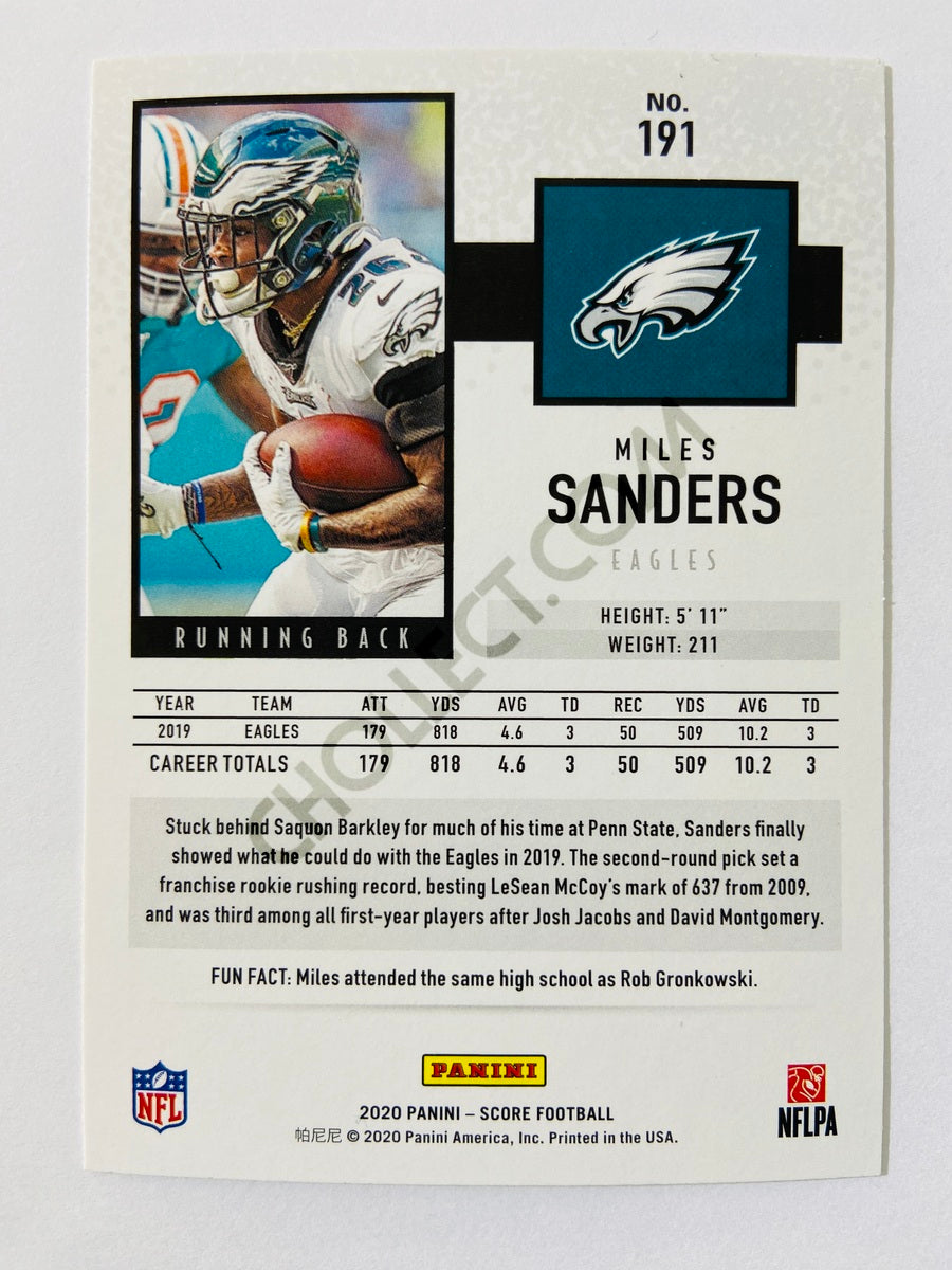 Miles Sanders - Philadelphia Eagles 2020 Panini Score #191