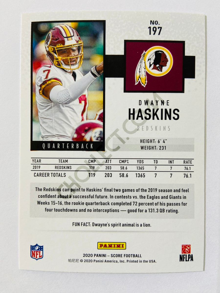 Dwayne Haskins - Washington Redskins 2020 Panini Score #197