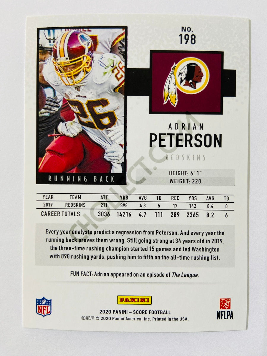 Adrian Peterson - Washington Redskins 2020 Panini Score #198