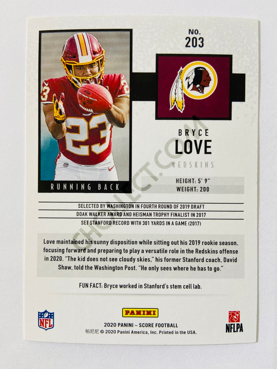 Bryce Love - Washington Redskins 2020 Panini Score #203