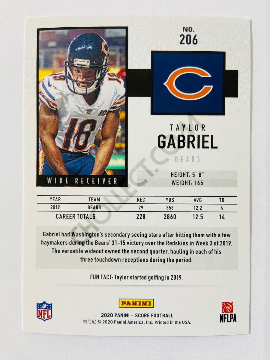 Taylor Gabriel - Chicago Bears 2020 Panini Score #206