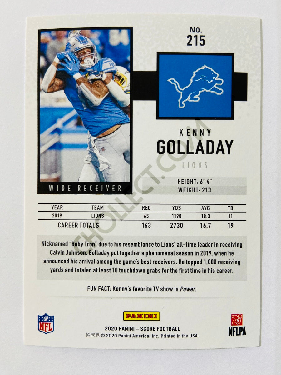 Kenny Golladay - Detroit Lions 2020 Panini Score #215