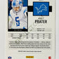 Matt Prater - Detroit Lions 2020 Panini Score #224