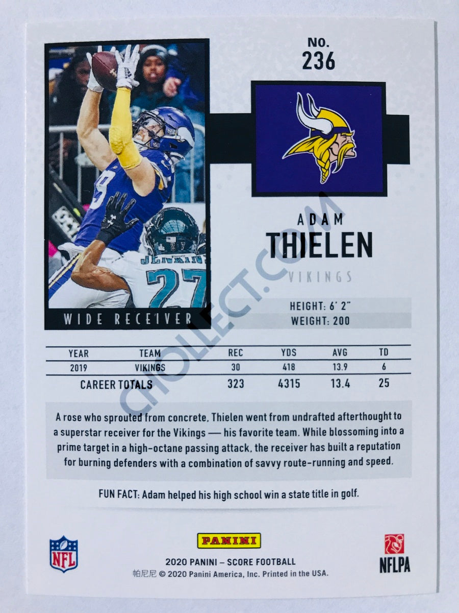 Adam Thielen - Minnesota Vikings 2020 Panini Score #236