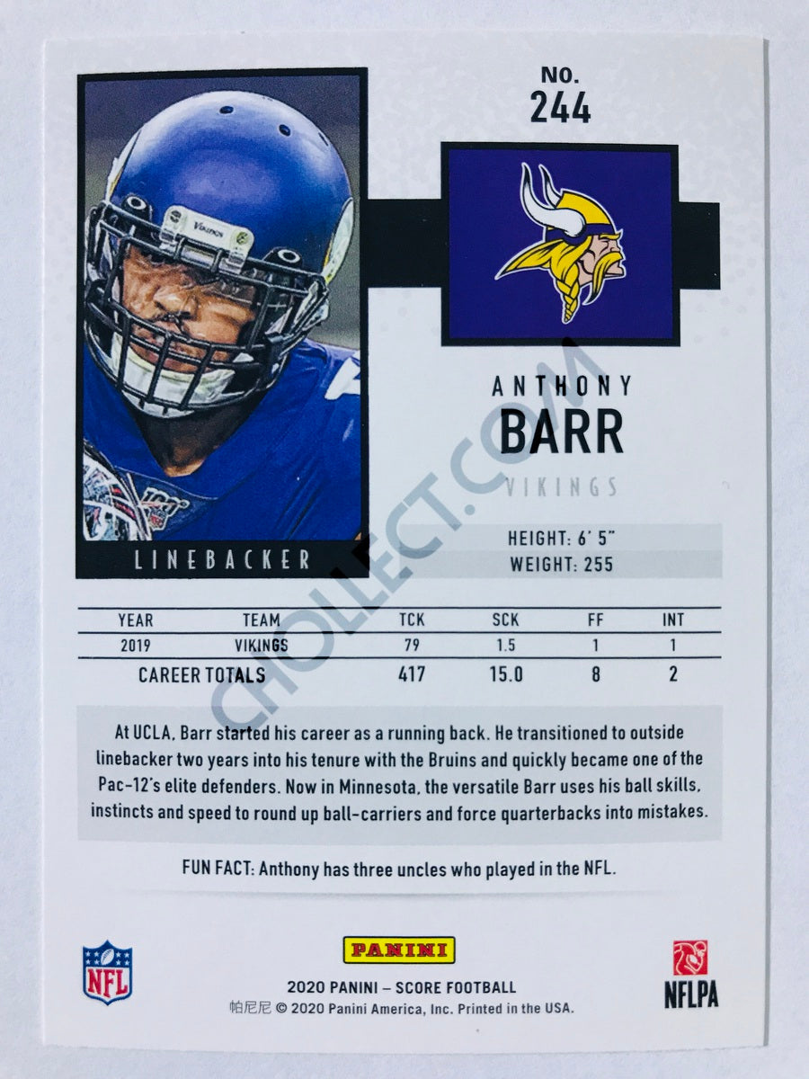 Anthony Barr - Minnesota Vikings 2020 Panini Score #244