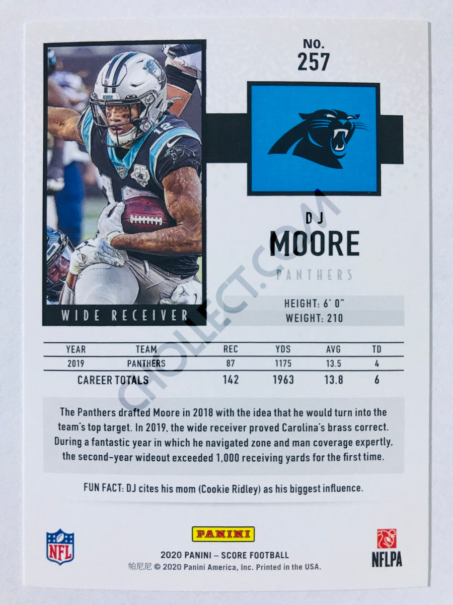 DJ Moore  - Carolina Panthers 2020 Panini Score #257