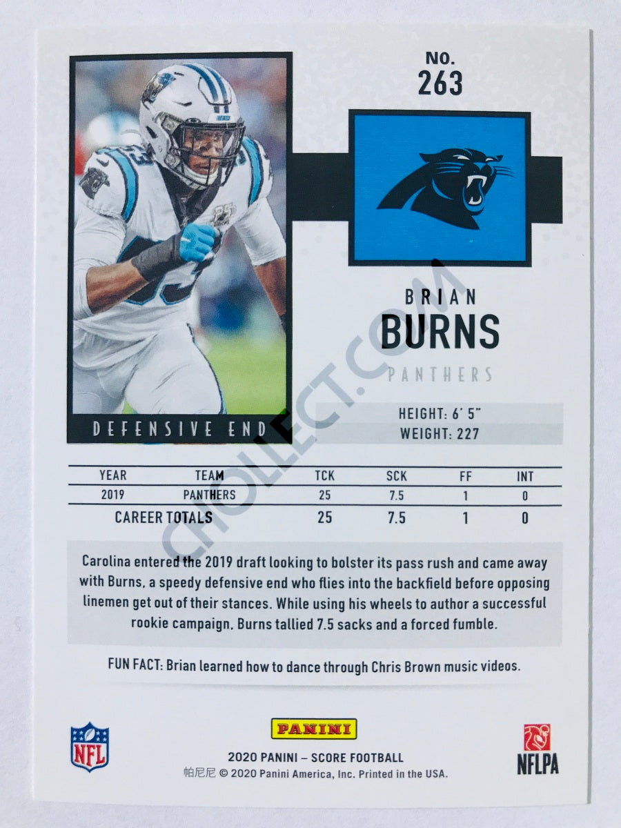 Brian Burns - Carolina Panthers 2020 Panini Score #263