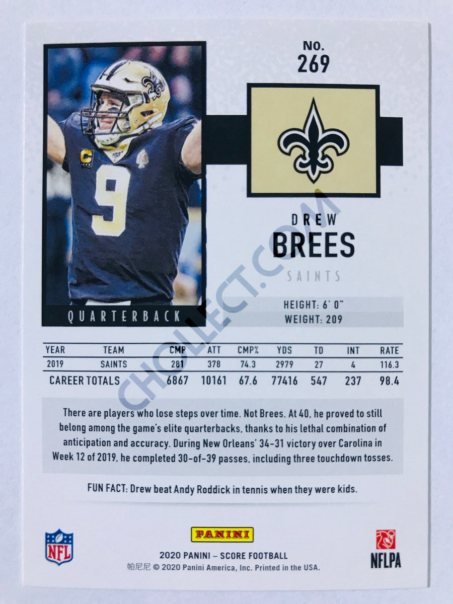 Drew Brees - New Orleans Saints 2020 Panini Score #269