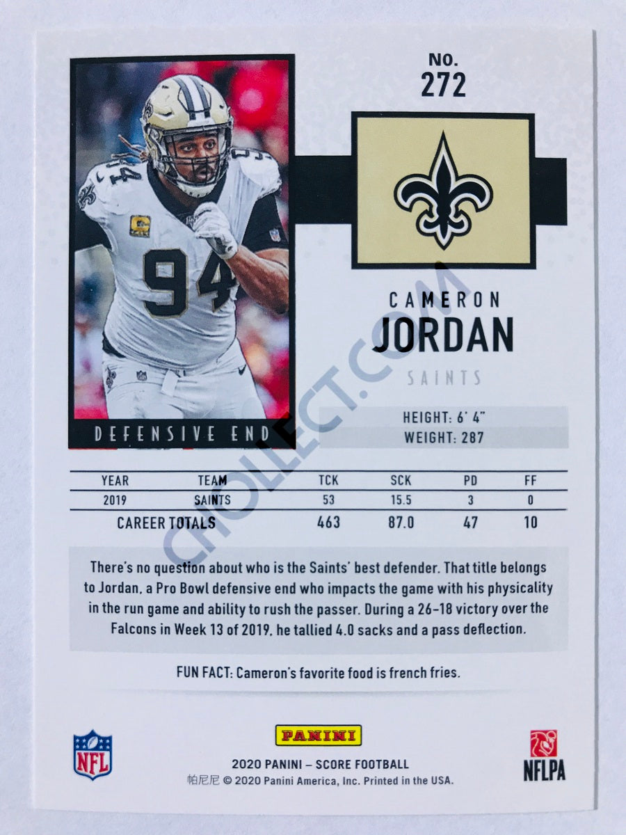 Cameron Jordan - New Orleans Saints 2020 Panini Score #272