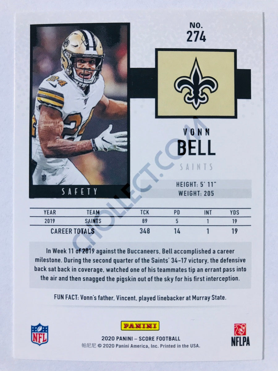 Vonn Bell - New Orleans Saints 2020 Panini Score #274