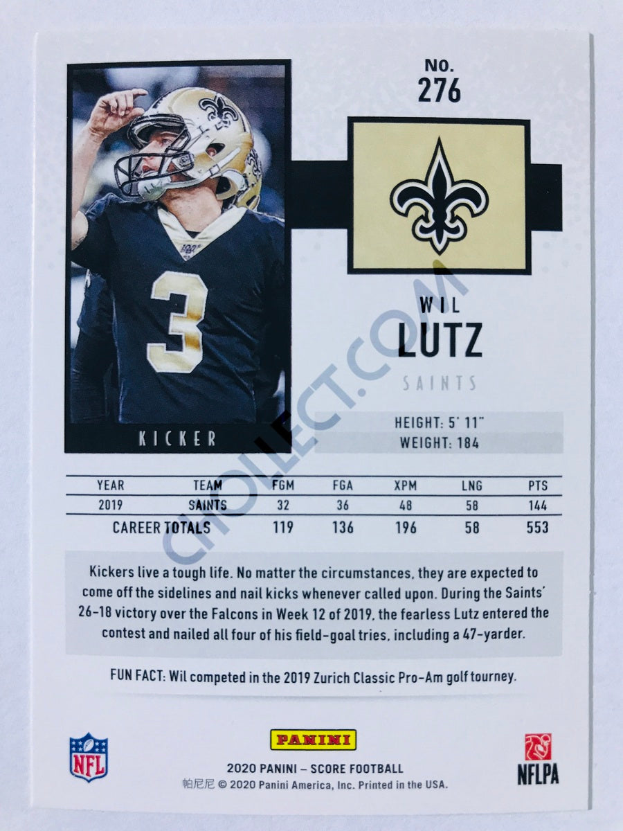 Wil Lutz - New Orleans Saints 2020 Panini Score #276