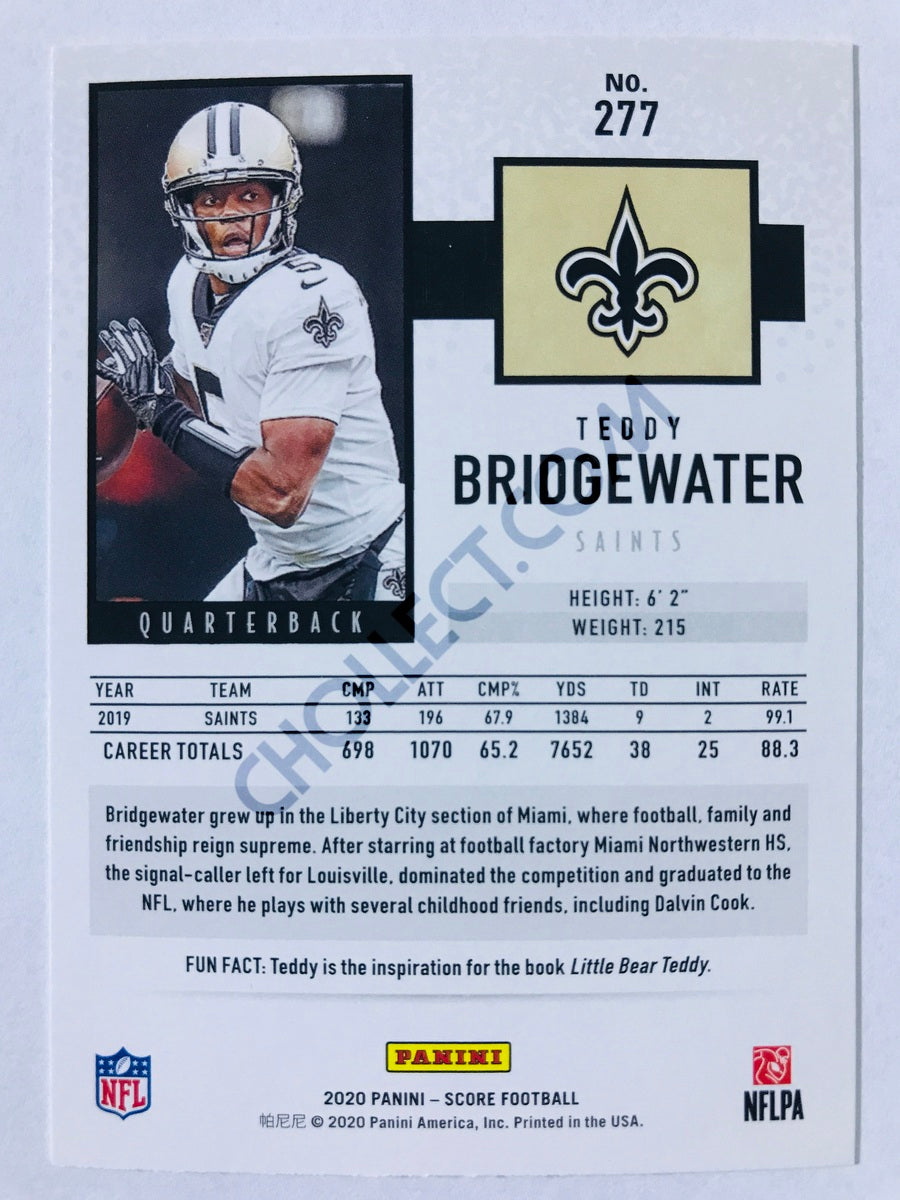 Teddy Bridgewater - New Orleans Saints 2020 Panini Score #277