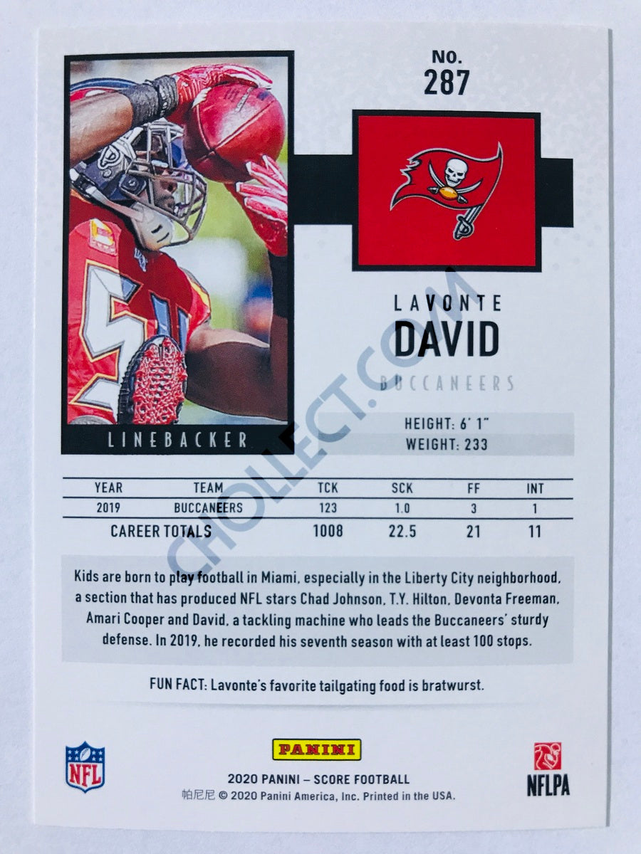 Lavonte David - Tampa Bay Buccaneers 2020 Panini Score #287