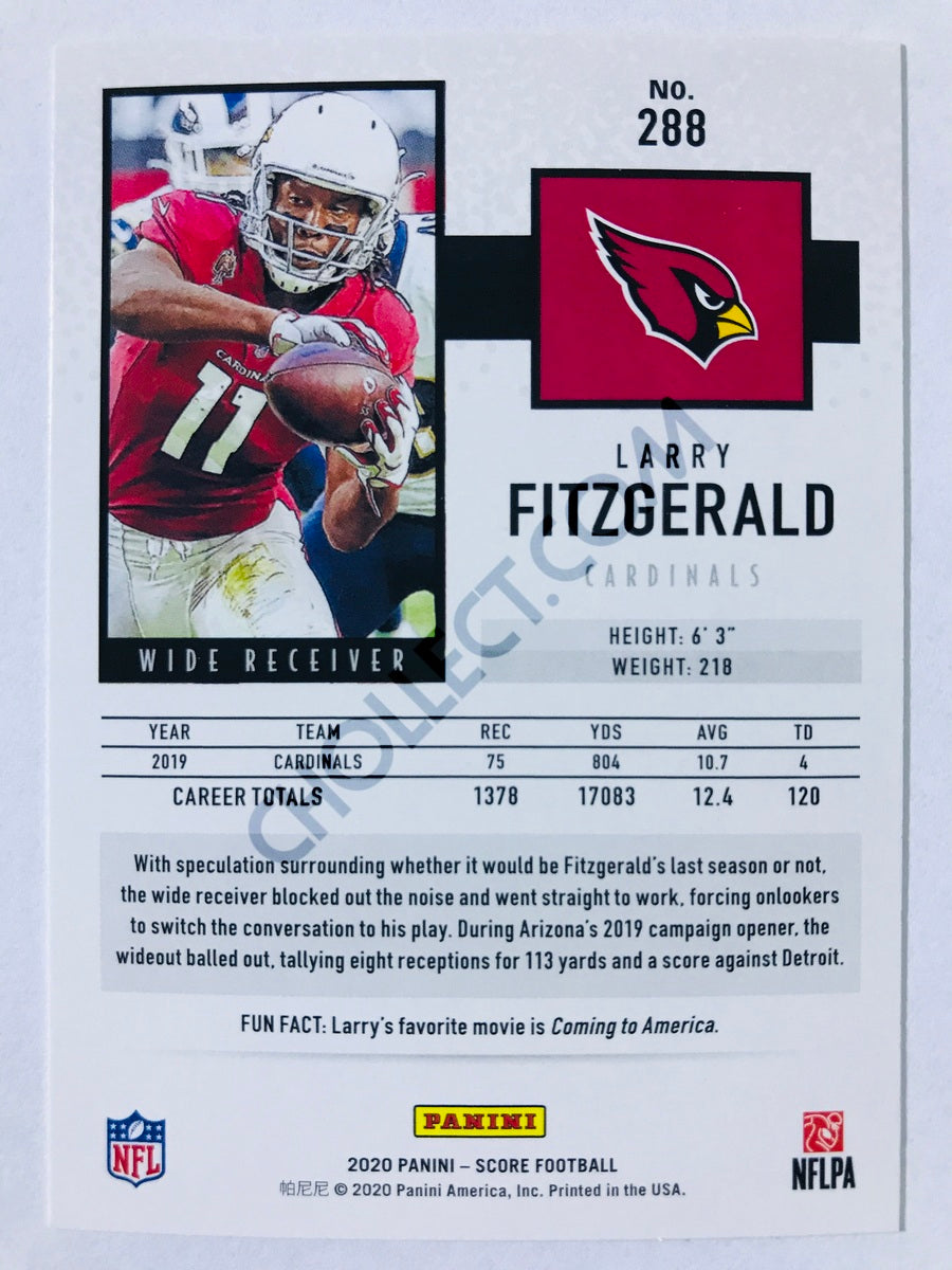 Larry Fitzgerald - Arizona Cardinals 2020 Panini Score #288