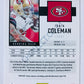 Tevin Coleman - San Francisco 49ers 2020 Panini Score #313