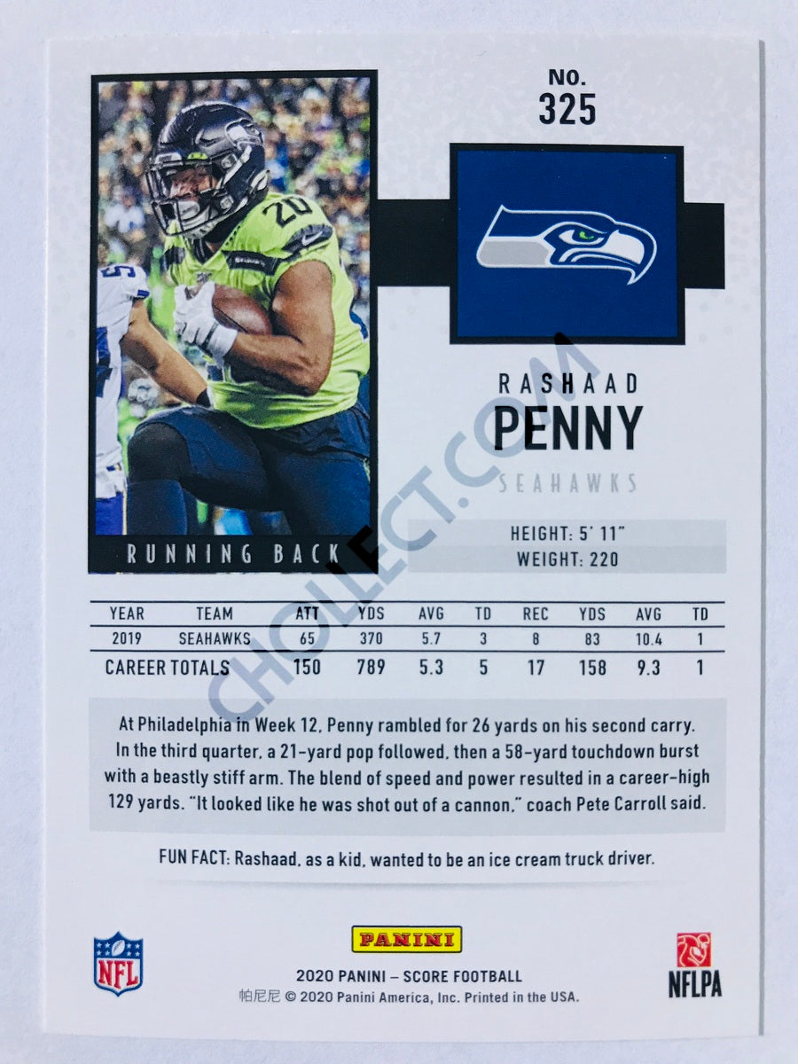 Rashaad Penny - Seattle Seahawks 2020 Panini Score #325