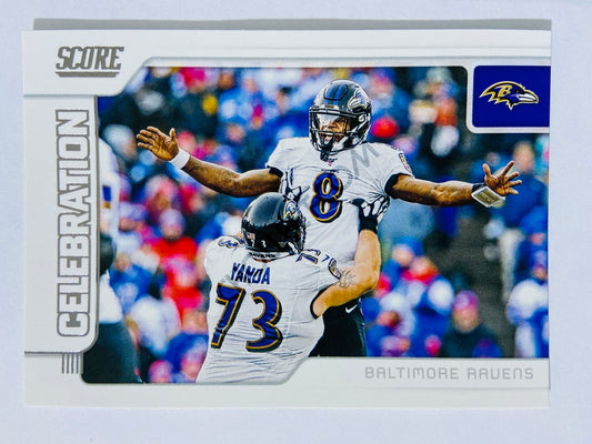 Lamar Jackson - Baltimore Ravens 2020 Panini Score Celebration Insert #CE-4