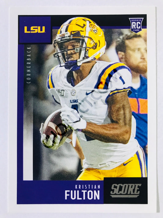 Kristian Fulton - LSU Tigers 2020 Panini Score RC Rookie #334