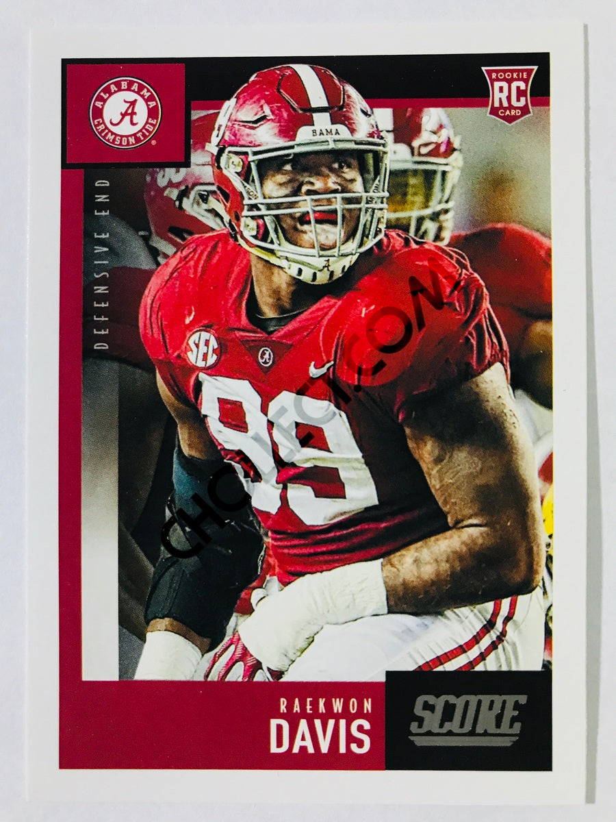 Raekwon Davis - Alabama Crimson Tide 2020 Panini Score RC Rookie #344