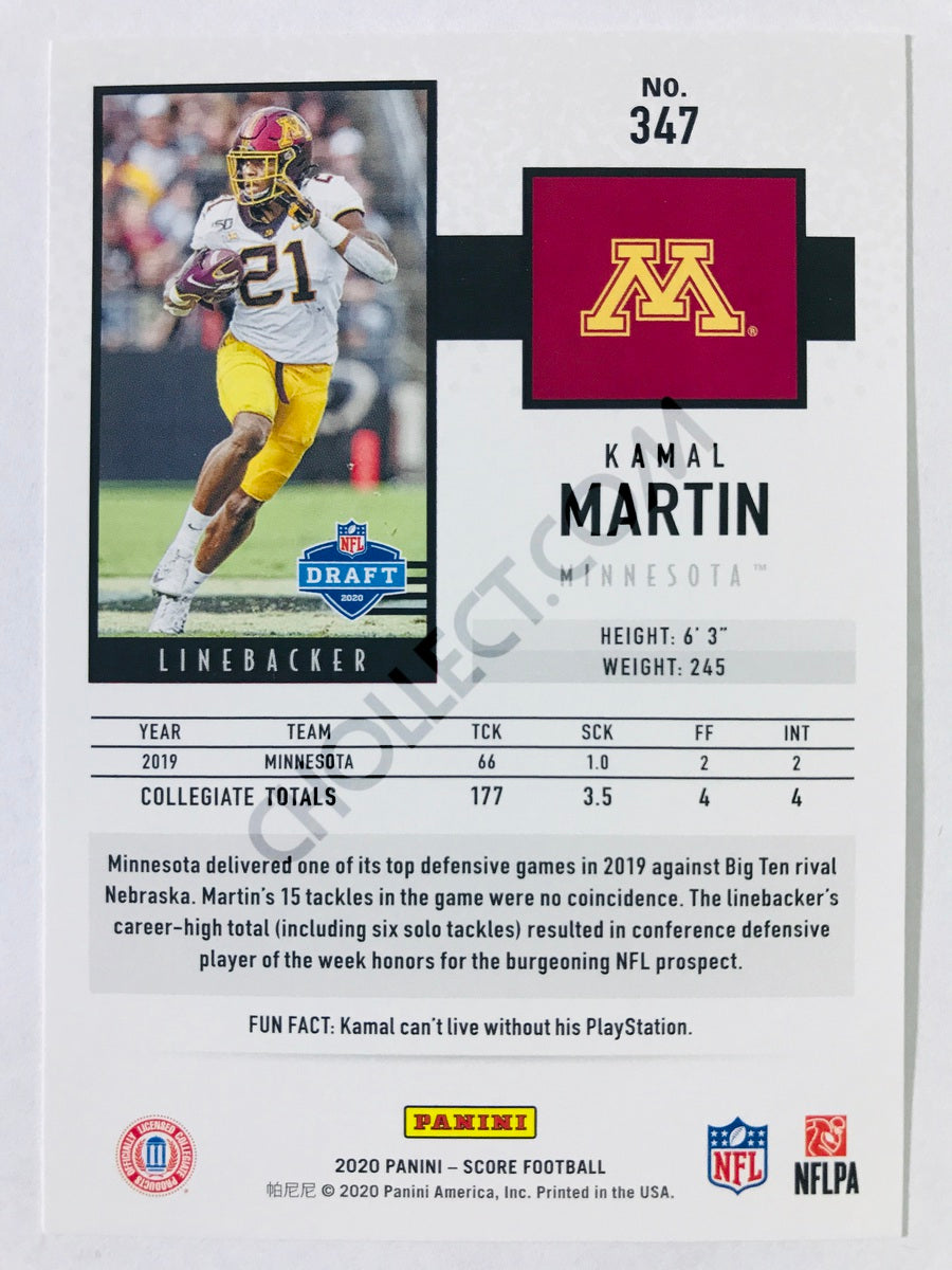 Kamal Martin - Minnesota Golden Gophers 2020 Panini Score RC Rookie #347