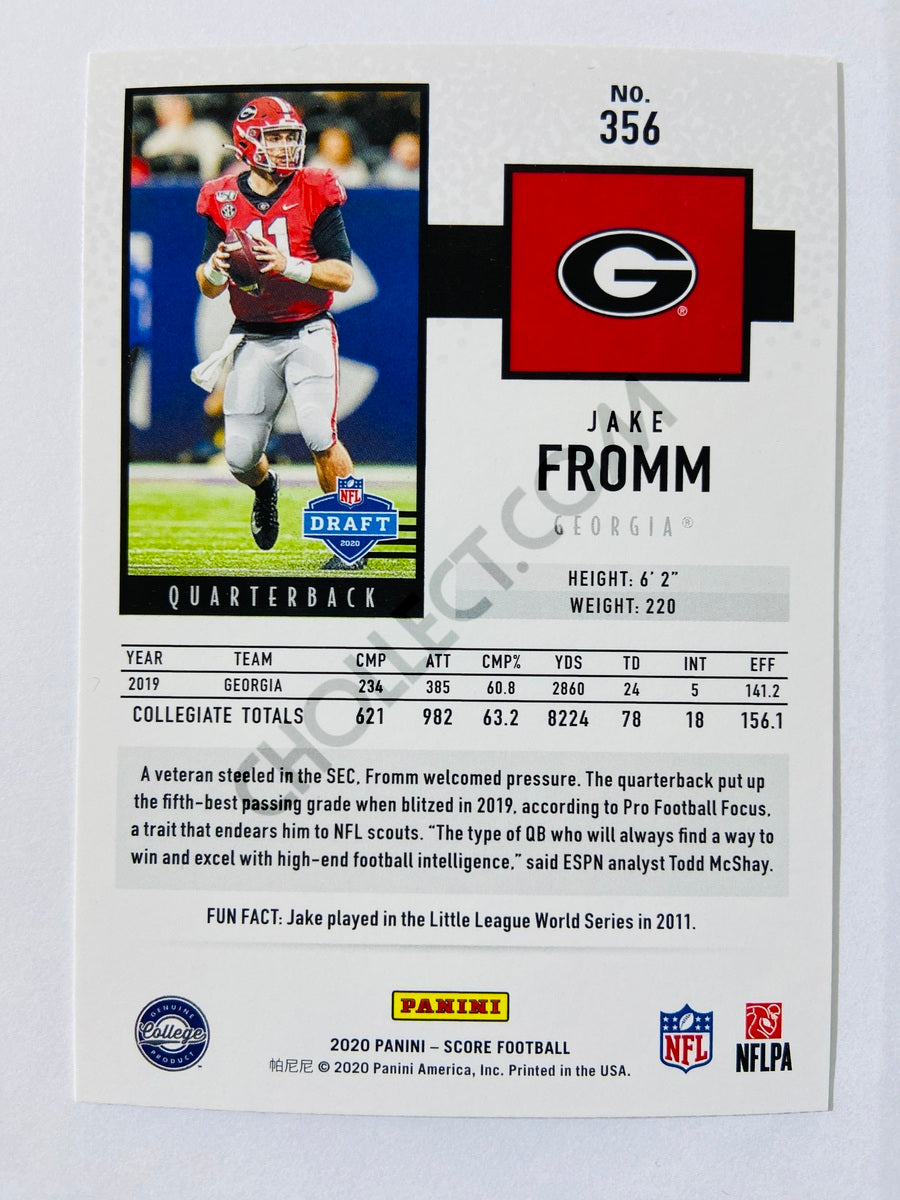 Jake Fromm - Georgia Bulldogs 2020 Panini Score RC Rookie #356