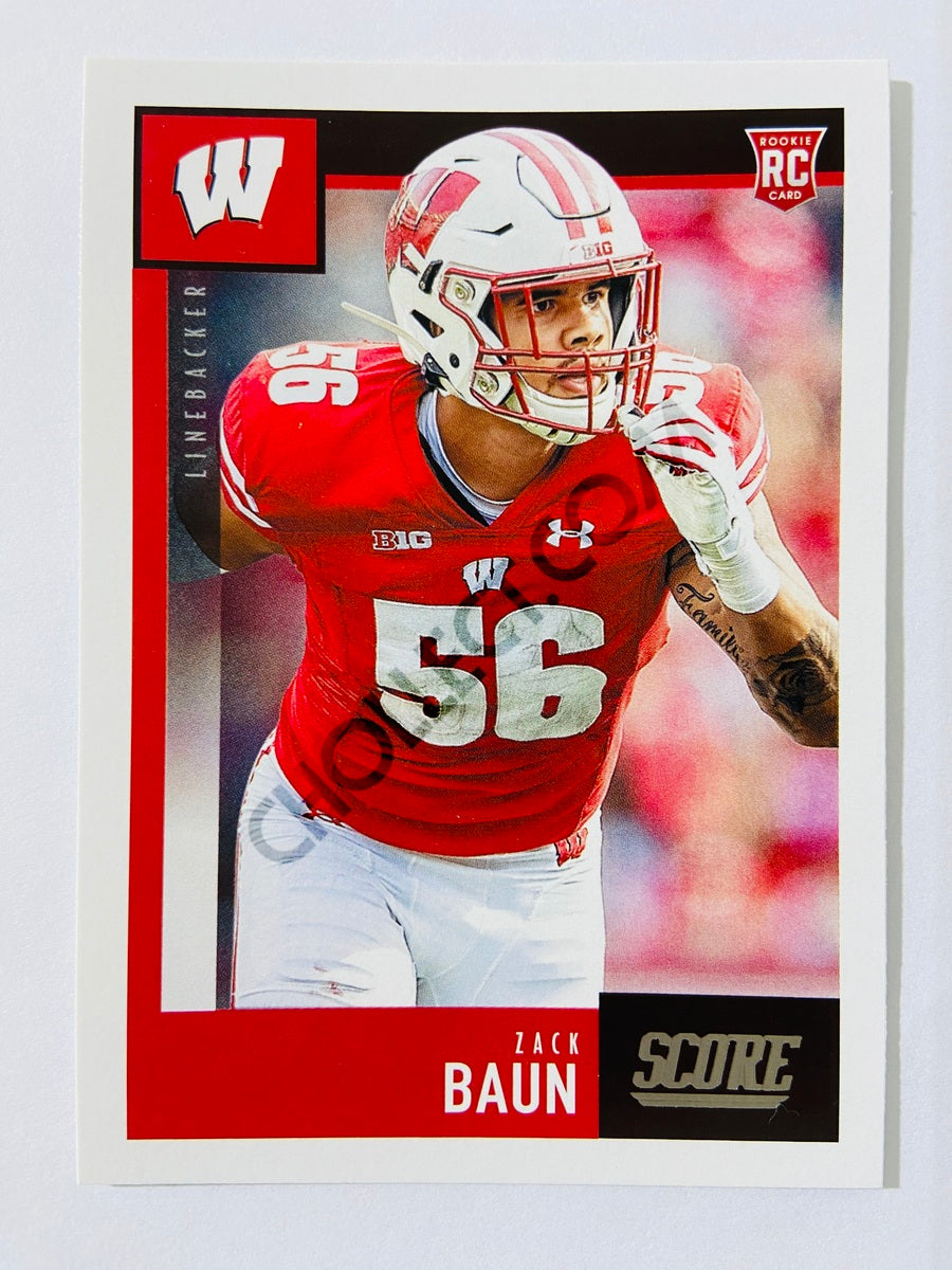 Zack Baun - Wisconsin Badgers 2020 Panini Score RC Rookie #365