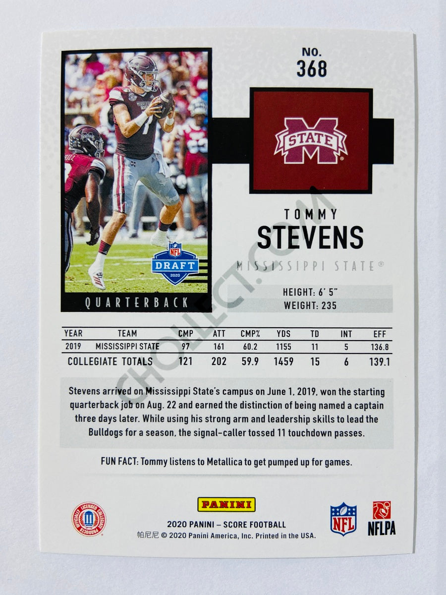 Tommy Stevens - Mississippi State Bulldogs 2020 Panini Score RC Rookie #368