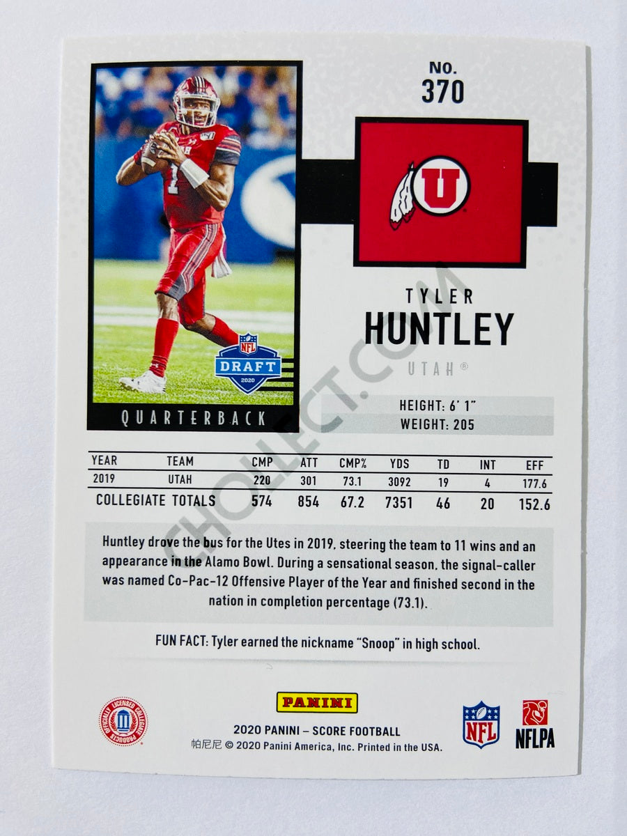 Tyler Huntley - Utah Utes 2020 Panini Score RC Rookie #370