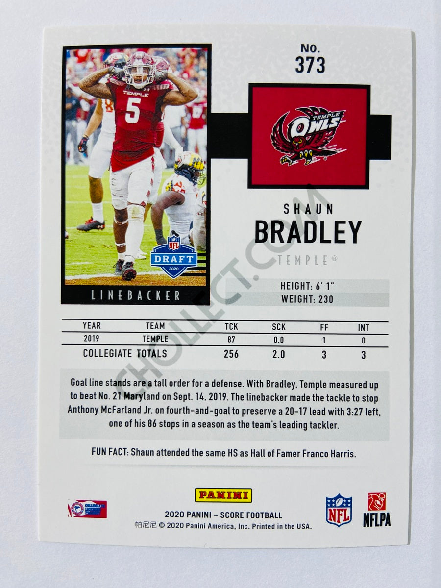 Shaun Bradley - Temple Owls 2020 Panini Score RC Rookie #373