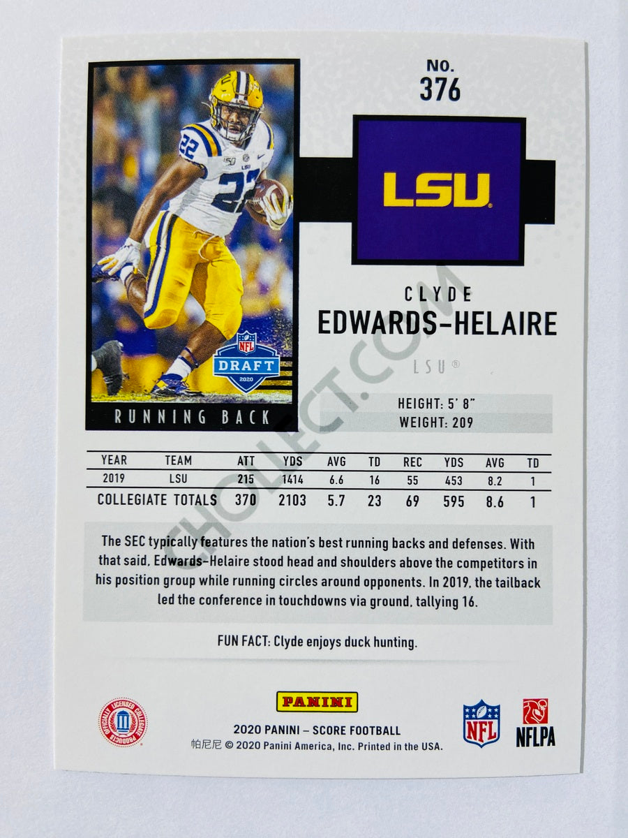 Clyde Edwards-Helaire - LSU Tigers 2020 Panini Score RC Rookie #376