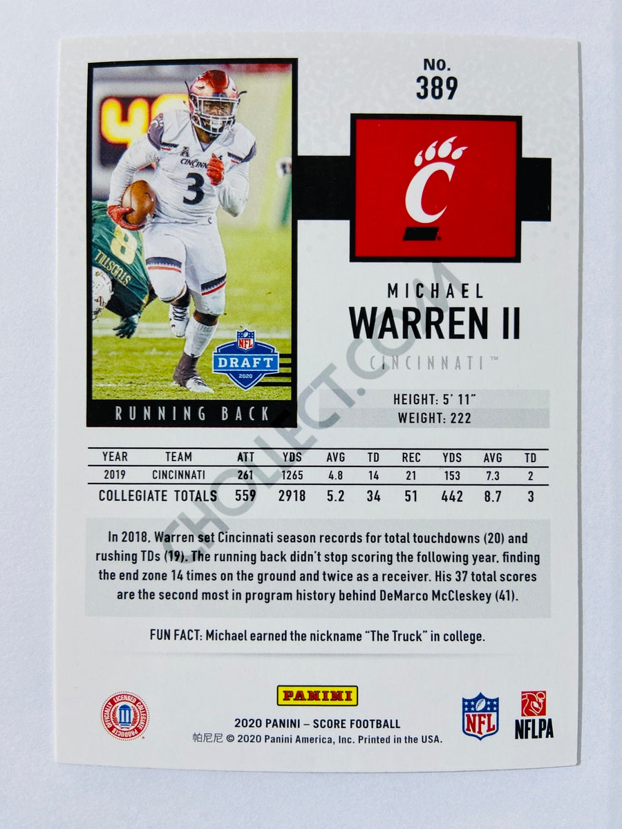 Michael Warren II - Cincinnati Bearcats 2020 Panini Score RC Rookie #389