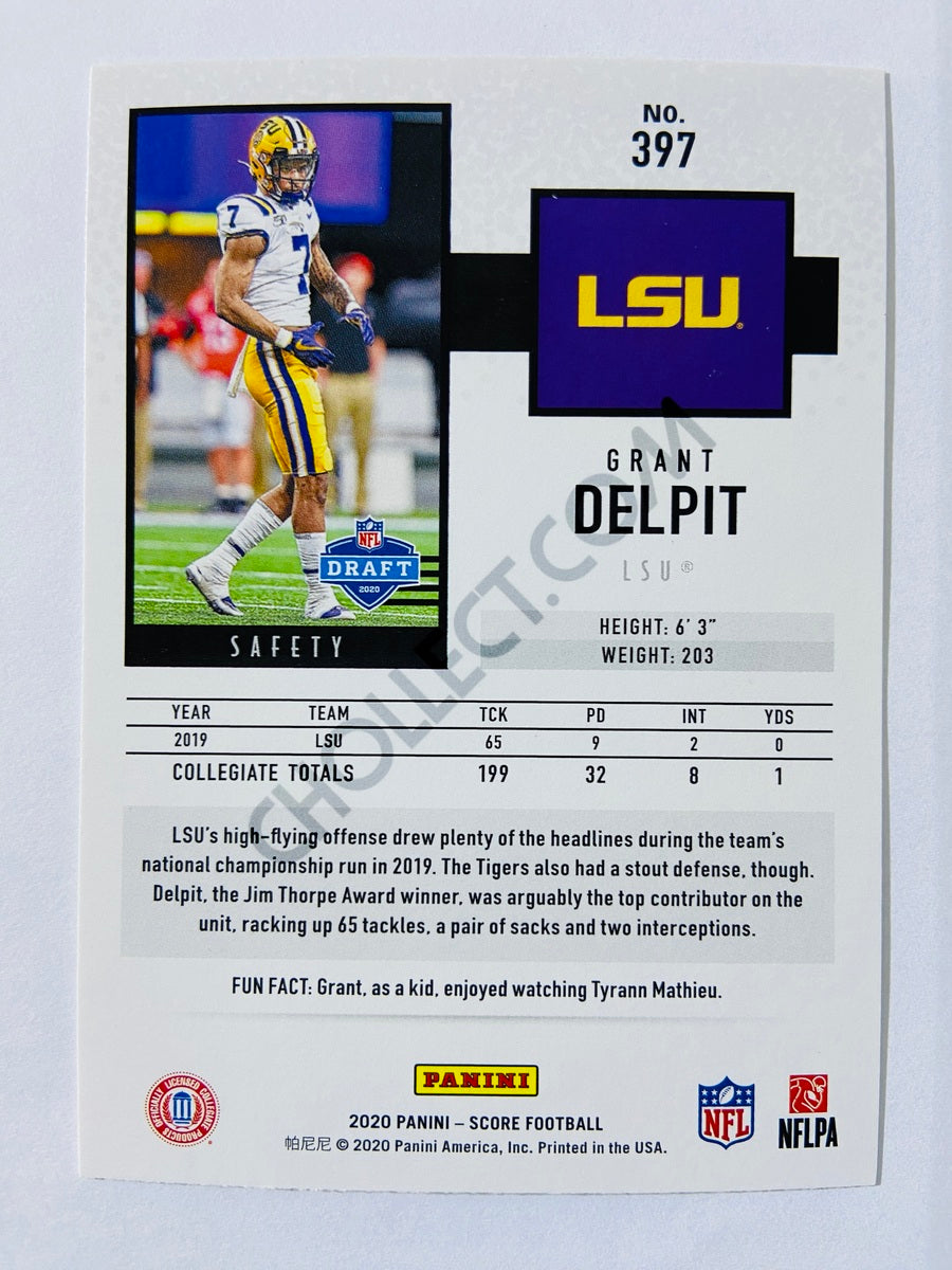 Grant Delpit - LSU Tigers 2020 Panini Score RC Rookie #397