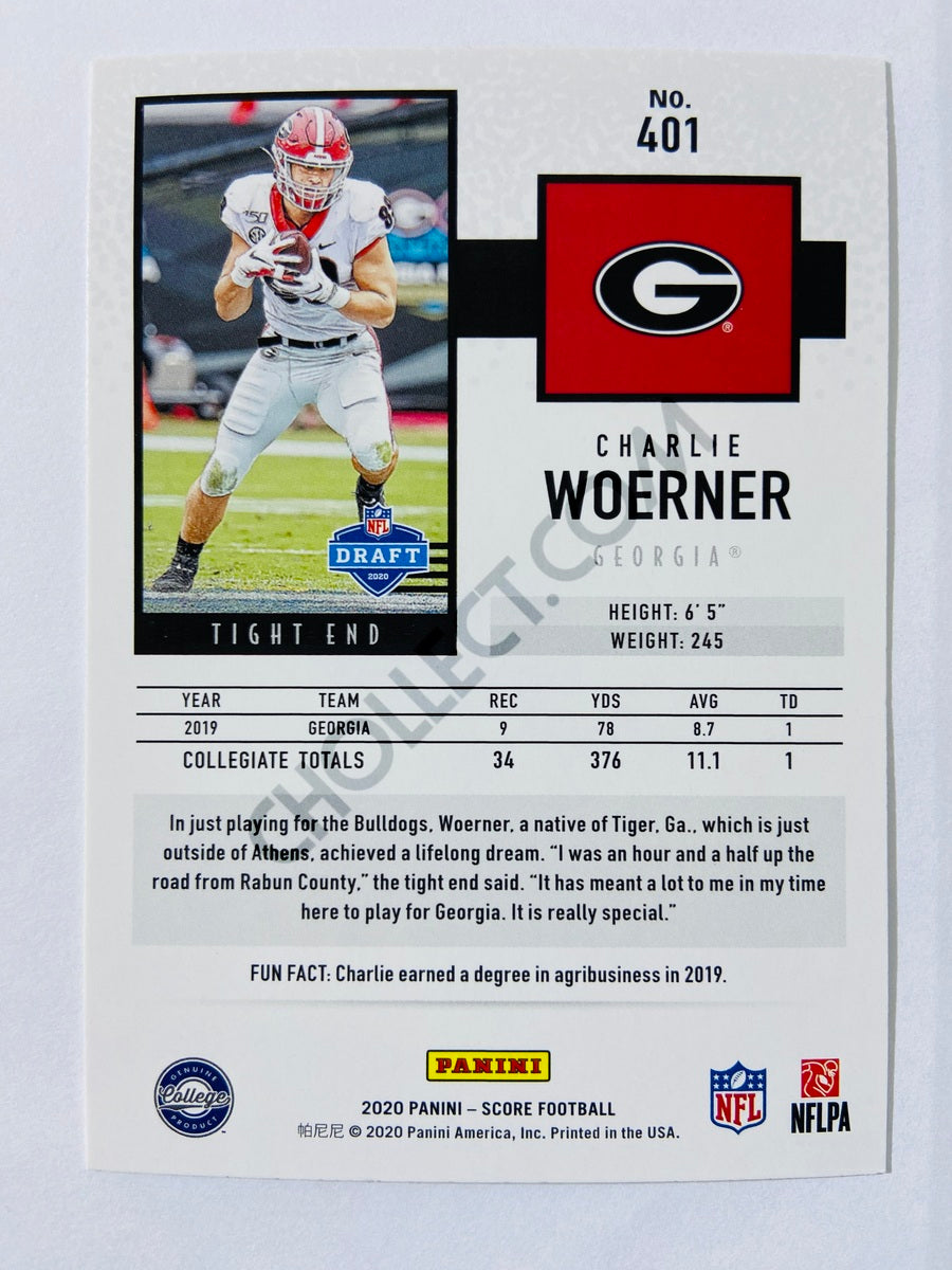 Charlie Woerner - Georgia Bulldogs 2020 Panini Score RC Rookie #401