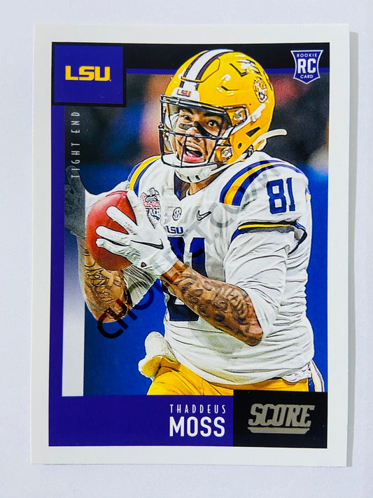 Thaddeus Moss - LSU Tigers 2020 Panini Score RC Rookie #411