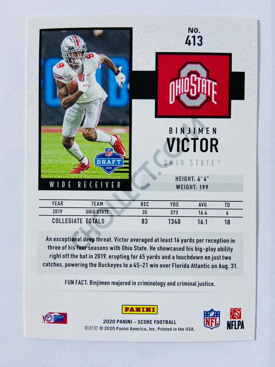 Binjimen Victor - Ohio State Buckeyes 2020 Panini Score RC Rookie #413