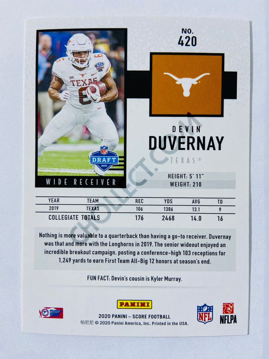 Devin Duvernay - Texas Longhorns 2020 Panini Score RC Rookie #420