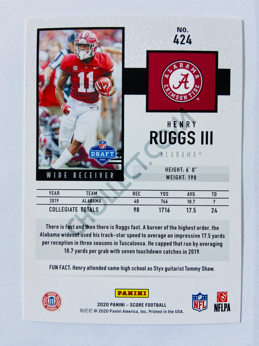 Henry Ruggs III - Alabama Crimson Tide 2020 Panini Score RC Rookie #424