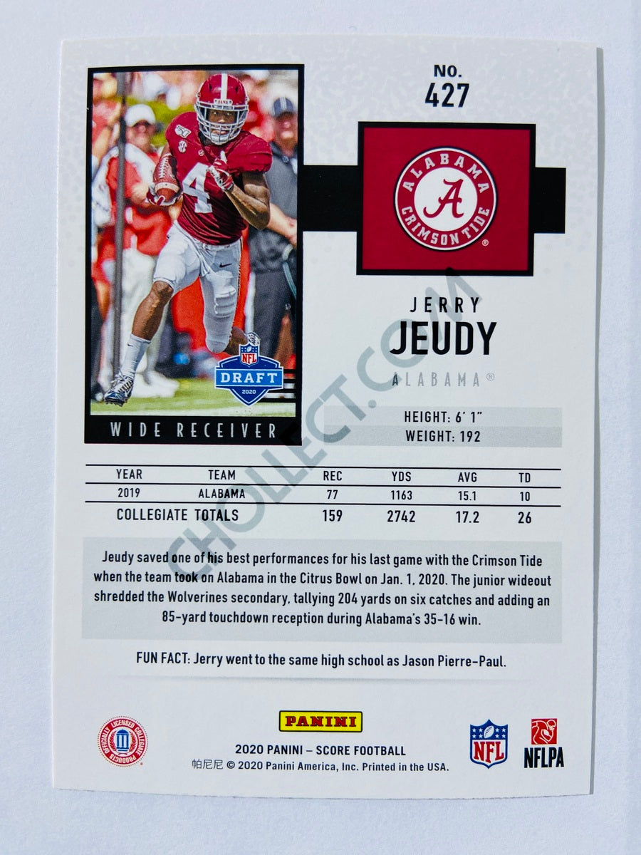 Jerry Jeudy - Alabama Crimson Tide 2020 Panini Score RC Rookie #427