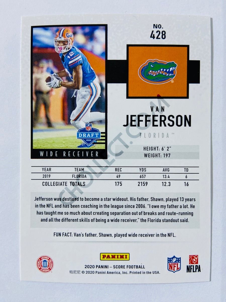 Van Jefferson - Florida Gators 2020 Panini Score RC Rookie #428