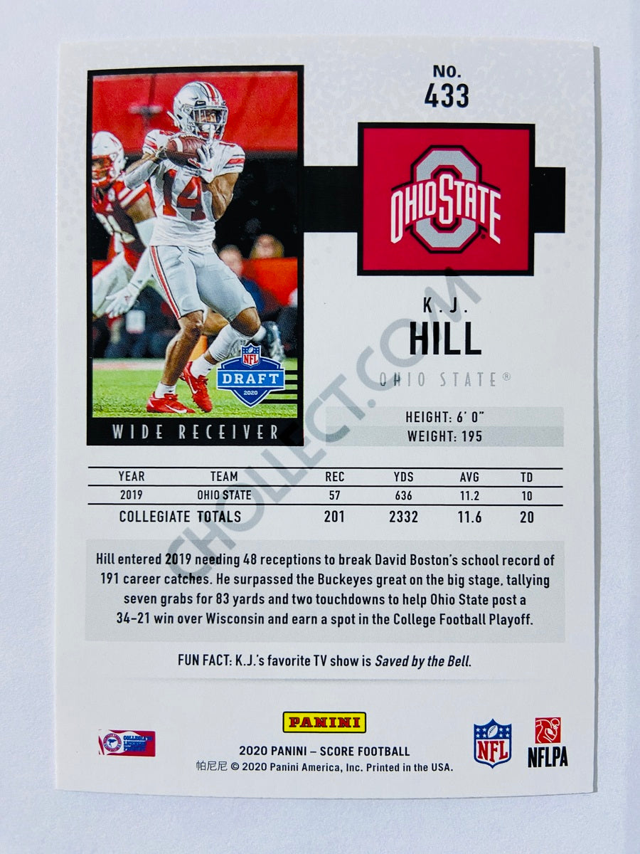 K.J. Hill - Ohio State Buckeyes 2020 Panini Score RC Rookie #433