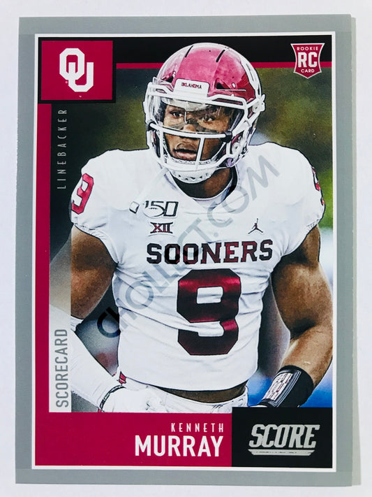 Kenneth Murray - Oklahoma Sooners 2020 Panini Score Scorecard Parallel RC Rookie #348