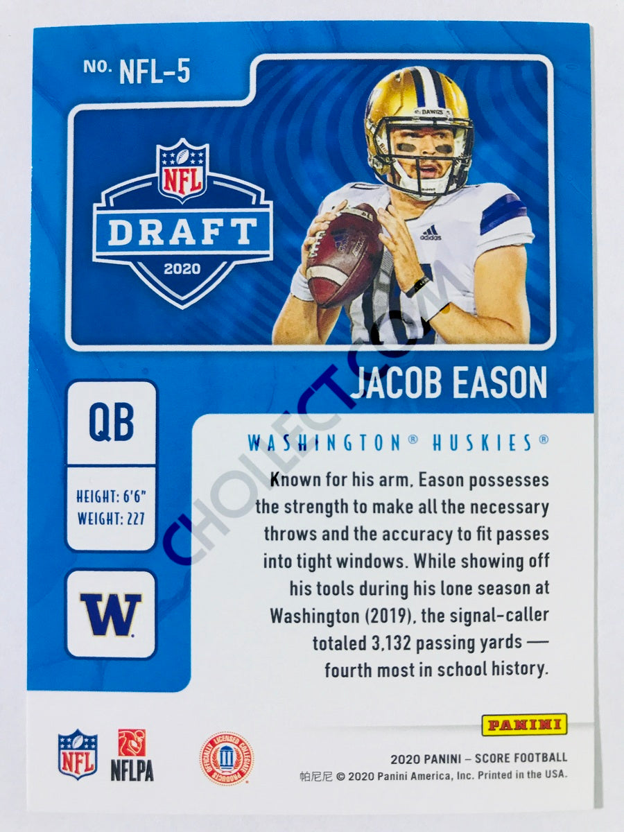 Jacob Eason - Washington Huskies 2020 Panini Score NFL Draft Insert #5