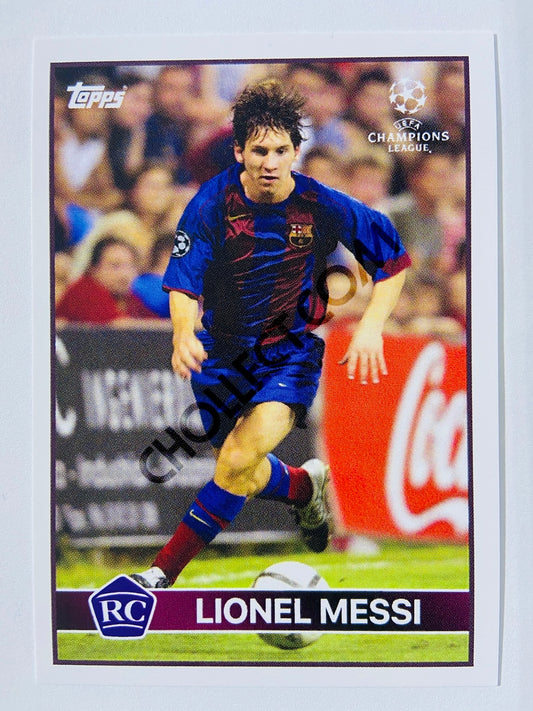 Lionel Messi - FC Barcelona 2021 Topps UCL The Lost Rookie RC Rookie (2004-05 Season)