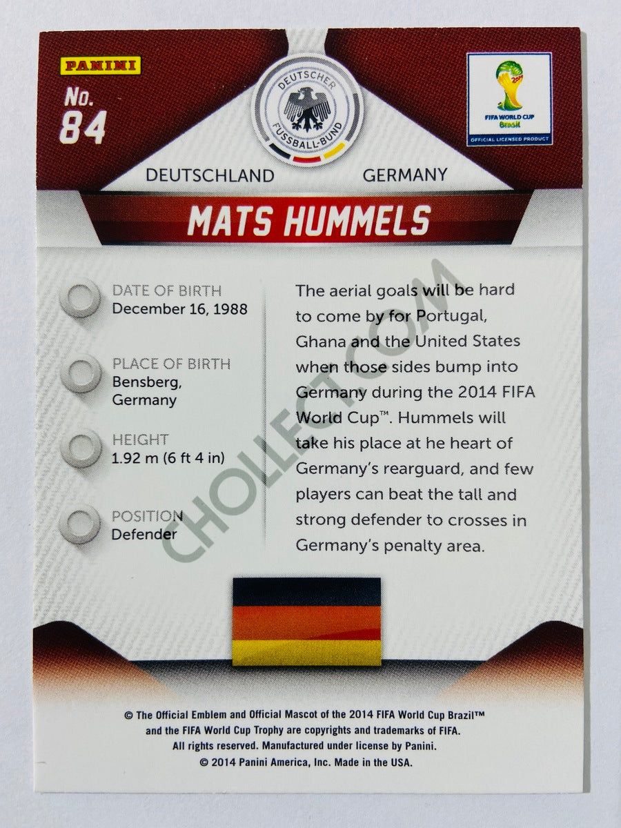 Mats Hummels - Germany 2014 Panini Prizm FIFA World Cup Brasil #84