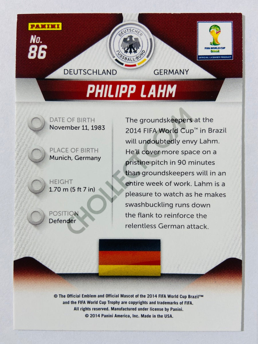 Philipp Lahm - Germany 2014 Panini Prizm FIFA World Cup Brasil #86