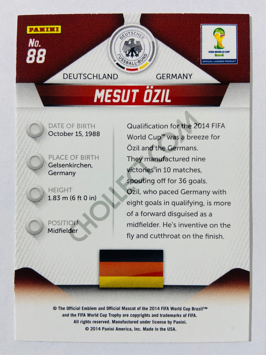 Mesut Oezil - Germany 2014 Panini Prizm FIFA World Cup Brasil #88