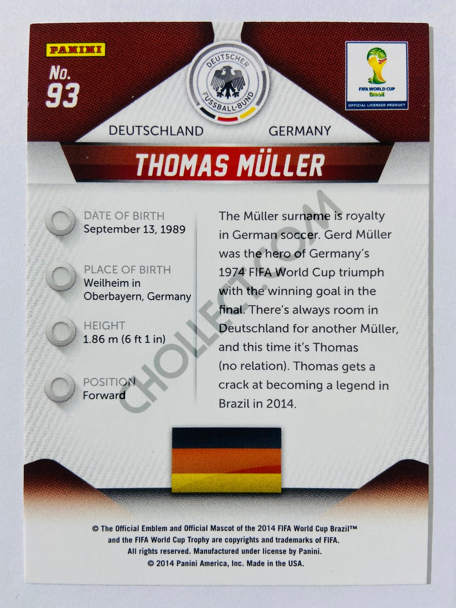 Thomas Mueller - Germany 2014 Panini Prizm FIFA World Cup Brasil #92