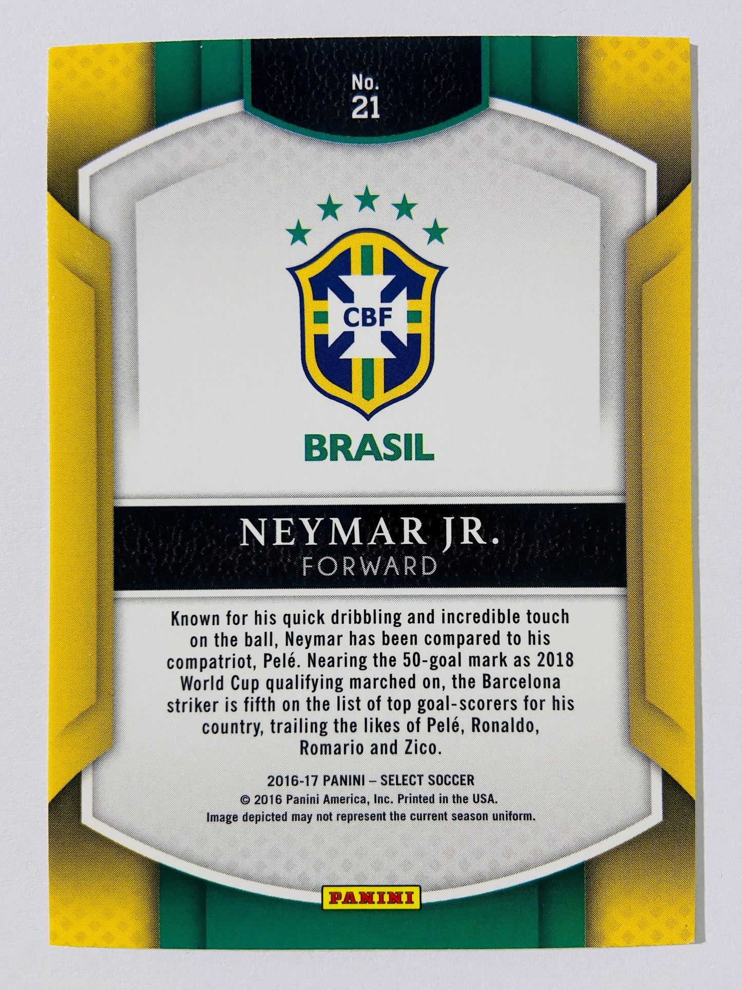 Neymar Jr. - Brasil 2016-17 Panini Select #21