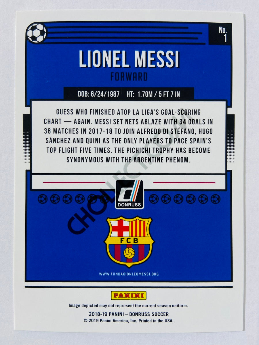 Lionel Messi - FC Barcelona 2018-19 Panini Donruss Soccer #1